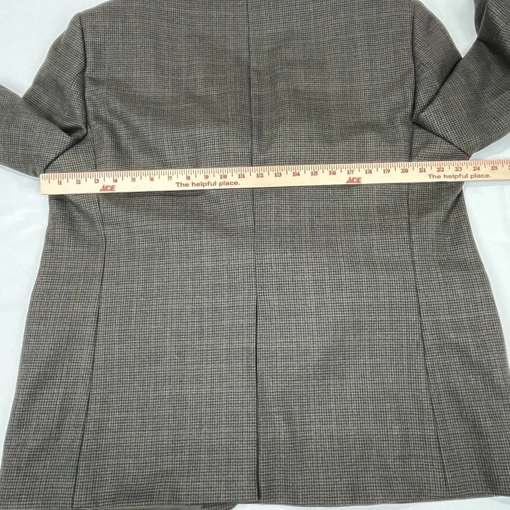 Vintage Polo Ralph Lauren Blazer Mens 44S Brown Houndstooth‎ 100% Wool